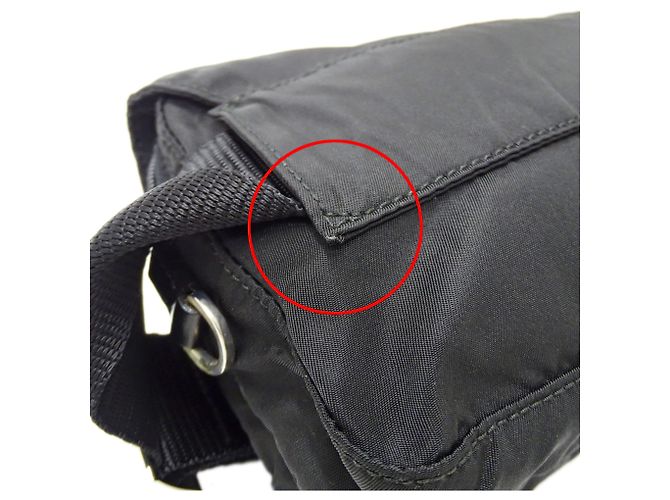 Borsa a tracolla Prada in nylon Nero - vista 10