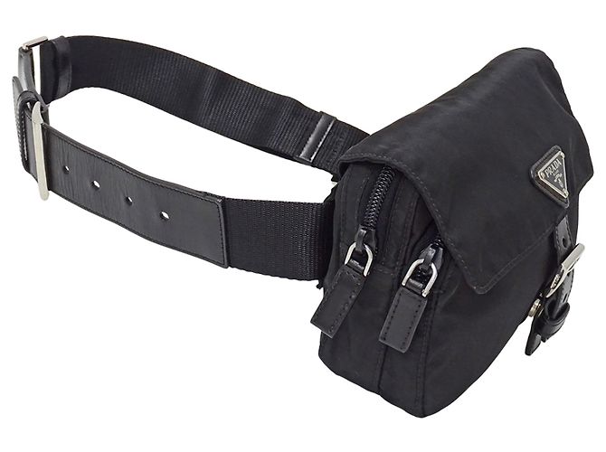 Borsa a tracolla Prada in nylon Nero - vista 4