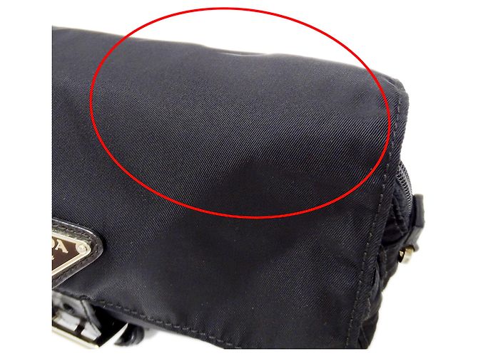Borsa a tracolla Prada in nylon Nero - vista 9