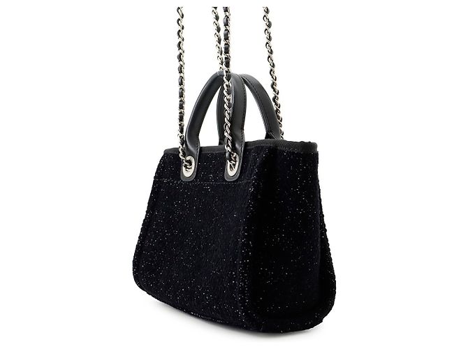 Borsa Tote Chanel Deauville Nero - vista 2