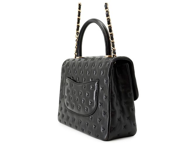 Borsa a mano Chanel in pelle d'agnello nera Nero - vista 2