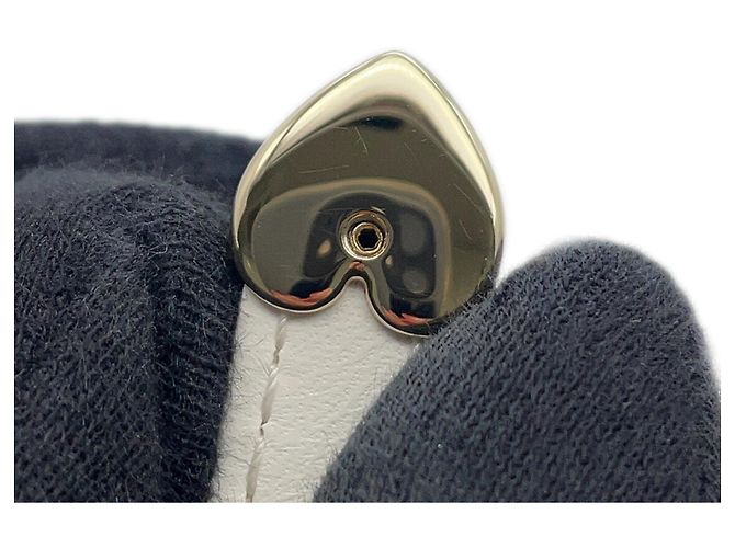 Borsa a tracolla Chanel Matelassé a forma di cuore Bianco - vista 10