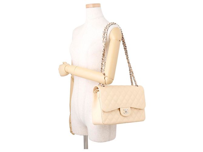 Borsa a tracolla Chanel Matelassé con catena Beige - vista 4
