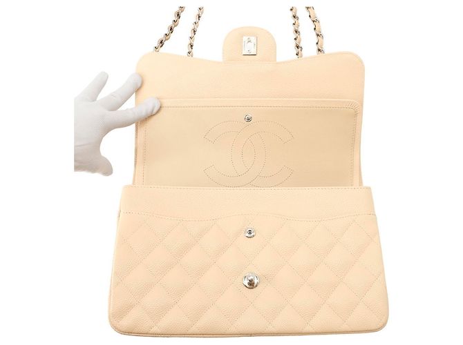 Borsa a tracolla Chanel Matelassé con catena Beige - vista 6