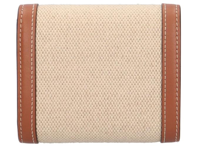 Céline Cartera Tri-fold Celine Triomphe Castaño Beige - vista 2