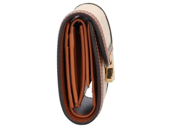 Céline Cartera Tri-fold Celine Triomphe Castaño Beige - vista 3