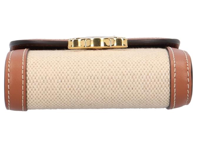 Céline Cartera Tri-fold Celine Triomphe Castaño Beige - vista 4