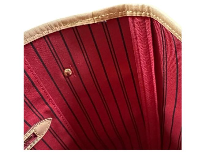 Borsa Tote Louis Vuitton Neverfull MM Monogram Marrone Fuschia - vista 7