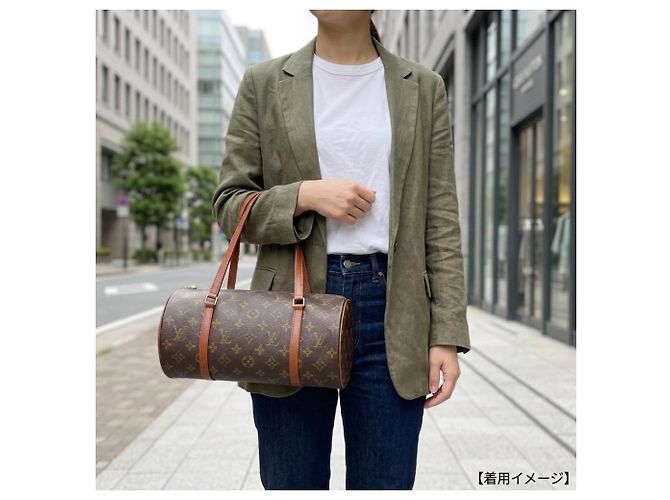 Borsa a mano Louis Vuitton Papillon 30 Monogram Marrone - vista 13