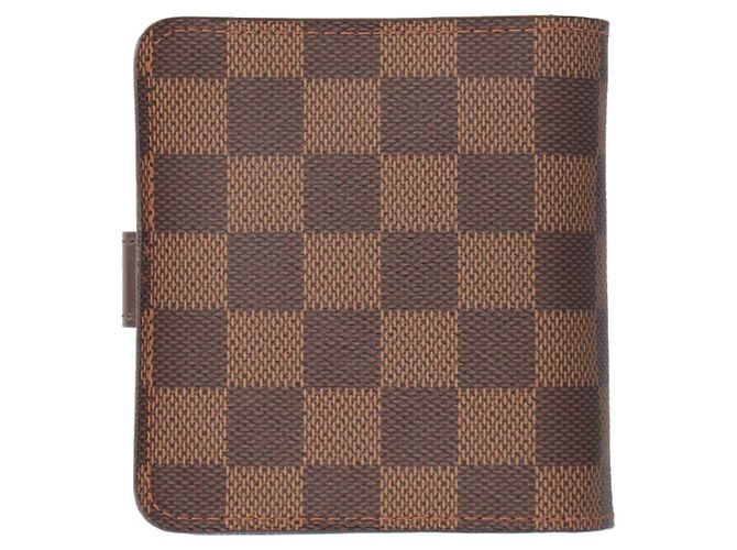 Cartera bi-fold Louis Vuitton Compact Zip Damier Castaño - vista 2
