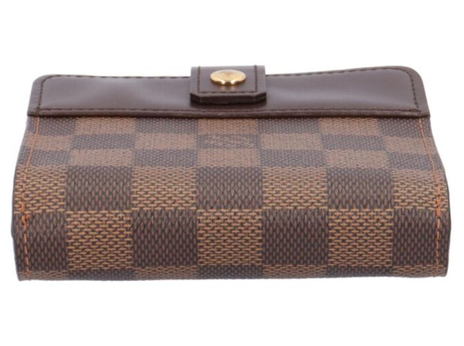 Cartera bi-fold Louis Vuitton Compact Zip Damier Castaño - vista 3