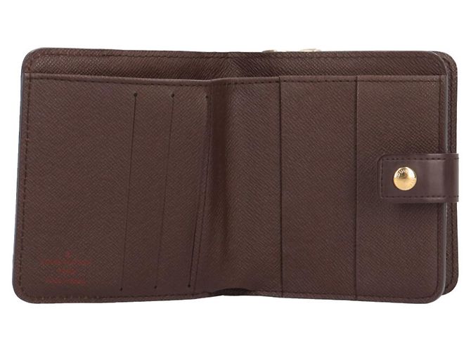 Cartera bi-fold Louis Vuitton Compact Zip Damier Castaño - vista 5