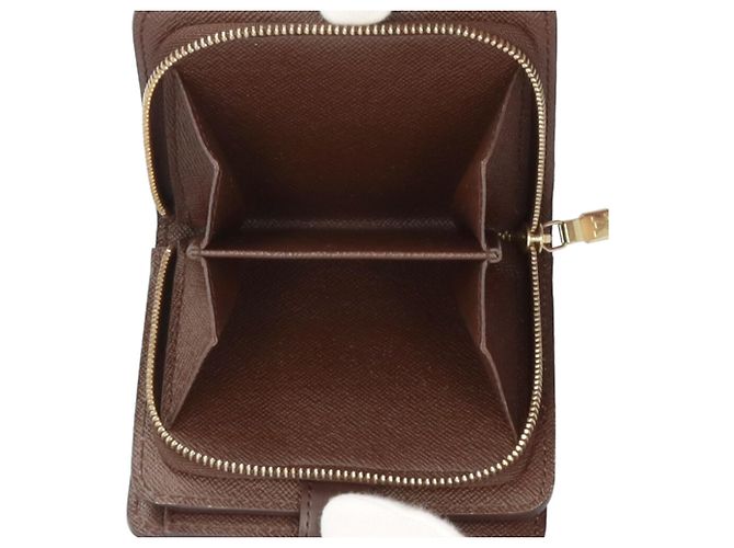 Cartera bi-fold Louis Vuitton Compact Zip Damier Castaño - vista 7