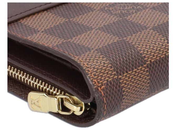 Cartera bi-fold Louis Vuitton Compact Zip Damier Castaño - vista 8