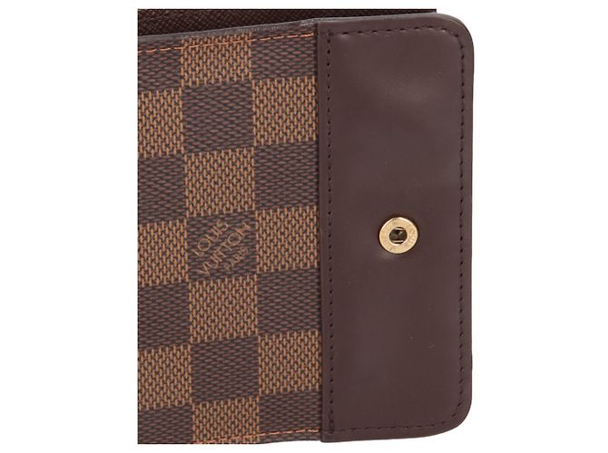 Cartera bi-fold Louis Vuitton Compact Zip Damier Castaño - vista 9