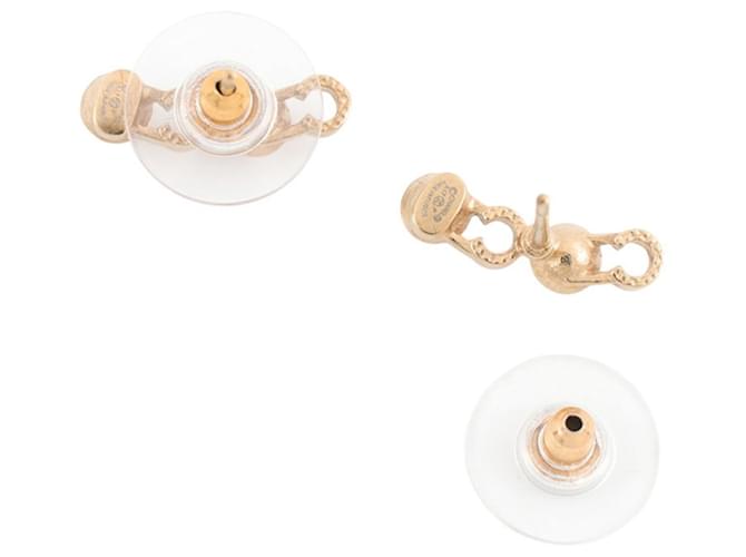 Chanel Coco Ohrstecker mit Kunstperlen Golden - Ansicht 3