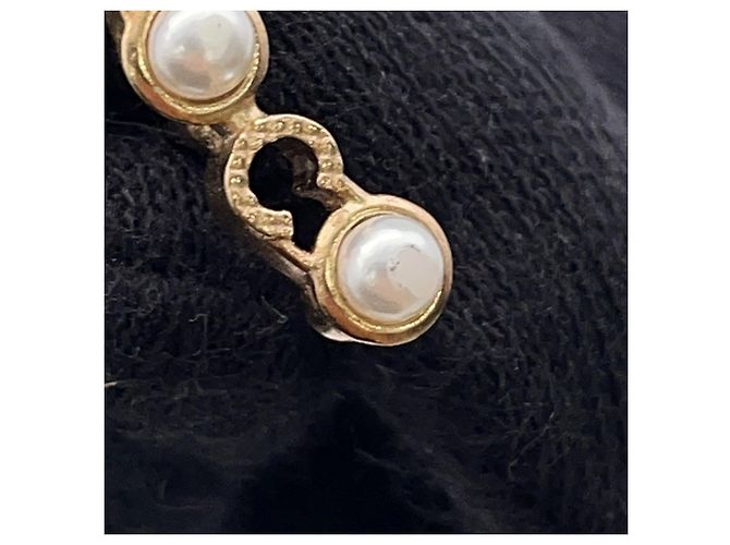 Chanel Coco Ohrstecker mit Kunstperlen Golden - Ansicht 5