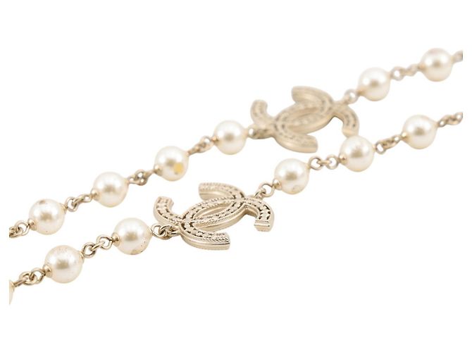 Collar largo Chanel Coco Mark Dorado - vista 2