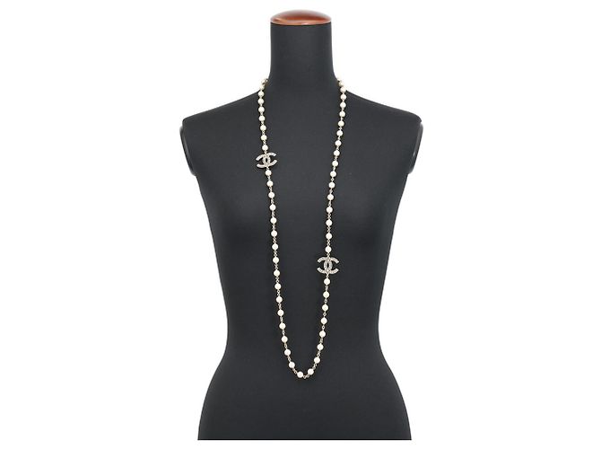 Collar largo Chanel Coco Mark Dorado - vista 4