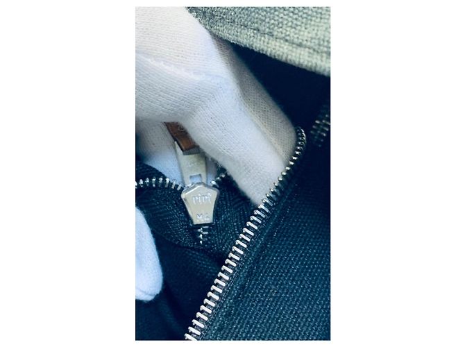 Hermès Canvas Tote Bag MM Grau Anthrazitgrau - Ansicht 14
