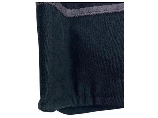 Hermès Canvas Tote Bag MM Grau Anthrazitgrau - Ansicht 8