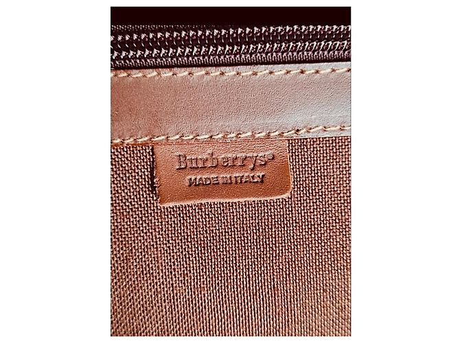 Valigia vintage Burberry Check Marrone Beige - vista 3