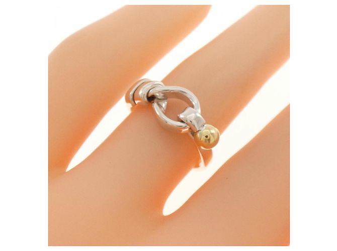 Tiffany & Co. Love Knot Ring aus Flachdraht Silber Golden - Ansicht 5