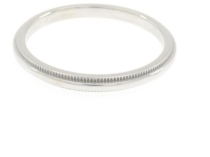 Tiffany & Co. Milgrain Band Ring aus Platin - Ansicht 2