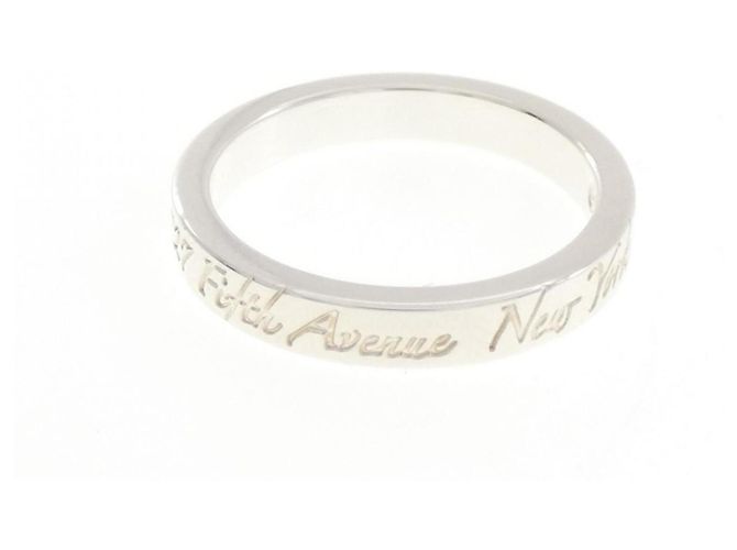Tiffany & Co Tiffany Notes Narrow Band Ring Silber - Ansicht 3