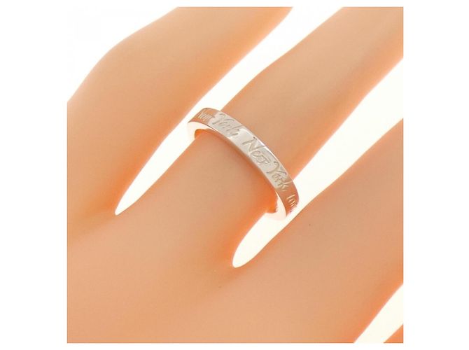 Tiffany & Co Tiffany Notes Narrow Band Ring Silber - Ansicht 5