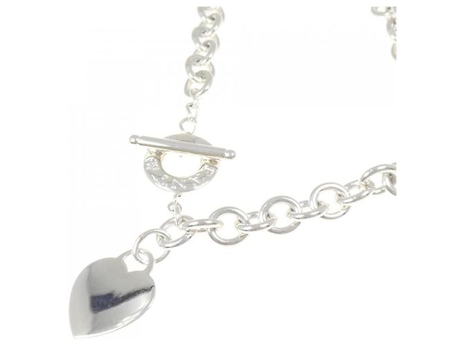 Tiffany & Co Collana Tiffany con Ciondolo a Cuore e Chiusura Toggle Argento - vista 2