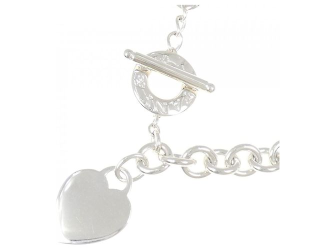 Tiffany & Co Collana Tiffany con Ciondolo a Cuore e Chiusura Toggle Argento - vista 3