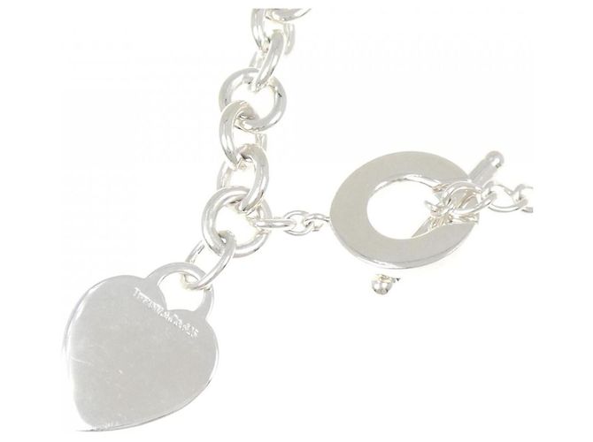Tiffany & Co Collana Tiffany con Ciondolo a Cuore e Chiusura Toggle Argento - vista 4