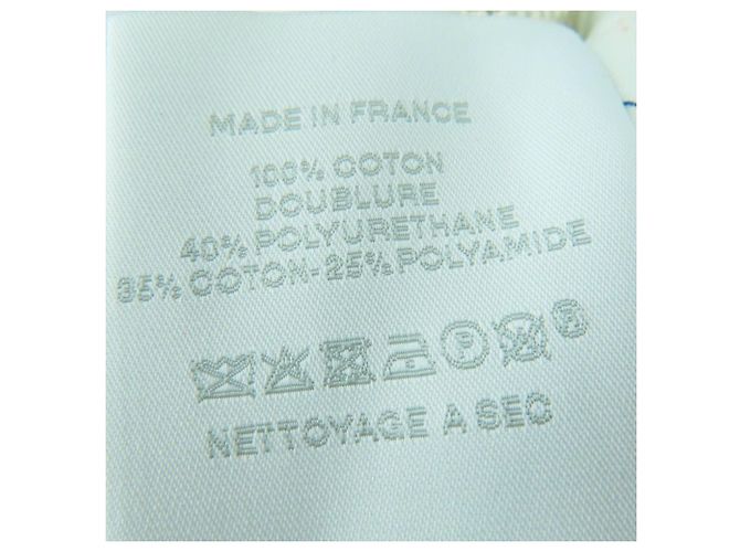 Hermès White Toile Cabriole Wickeltasche Marineblau - Ansicht 8