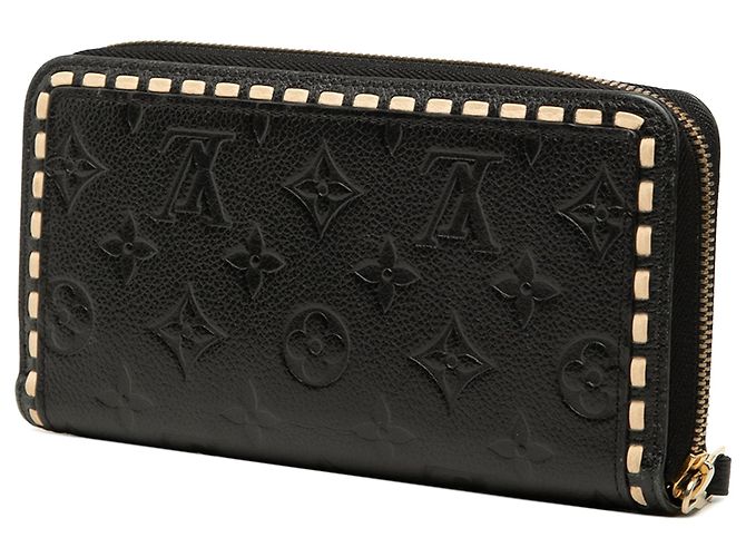 Cartera Zippy Louis Vuitton Black Monogram Empreinte Whipstitch Negro - vista 2