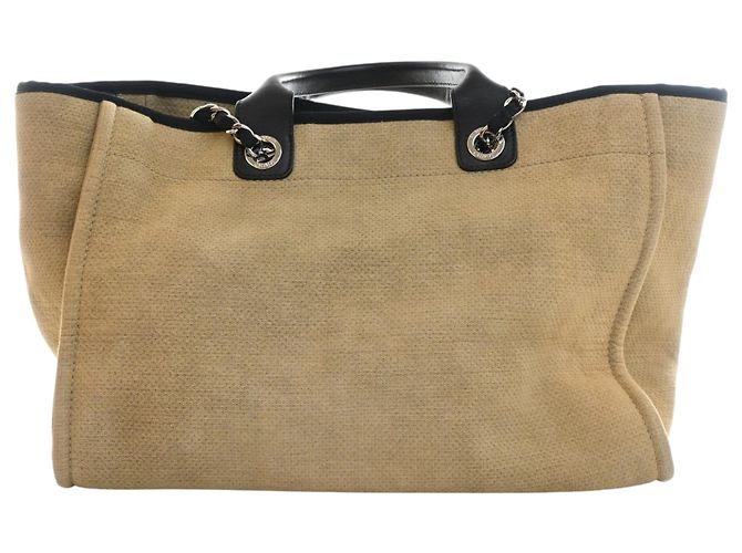 Bolso Tote Deauville Chanel Beige Medium de fibras mixtas - vista 4