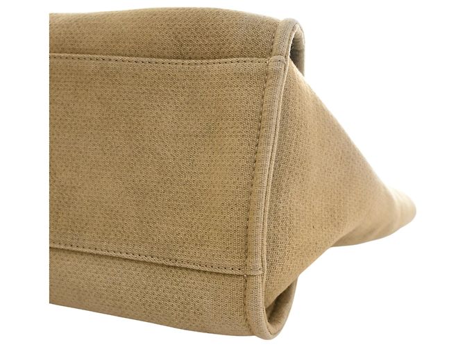 Bolso Tote Deauville Chanel Beige Medium de fibras mixtas - vista 9