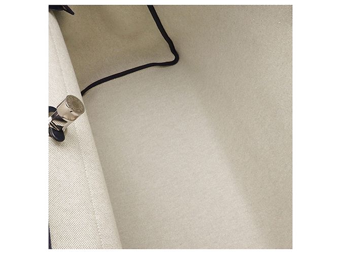 Hermès Brown Toile and Vache Hunter Less is Mors Herbag Zip Cabine 50 Marrone Beige - vista 3