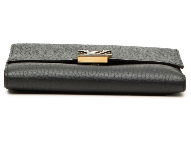 Louis Vuitton Black Taurillon Capucines Compact Wallet - view 3