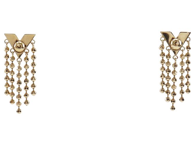 Orecchini Louis Vuitton Gold Gold Plated Essentials V Skin Push Back D'oro - vista 2