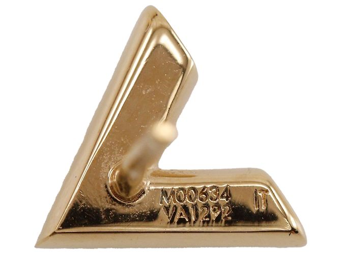 Orecchini Louis Vuitton Gold Gold Plated Essentials V Skin Push Back D'oro - vista 6