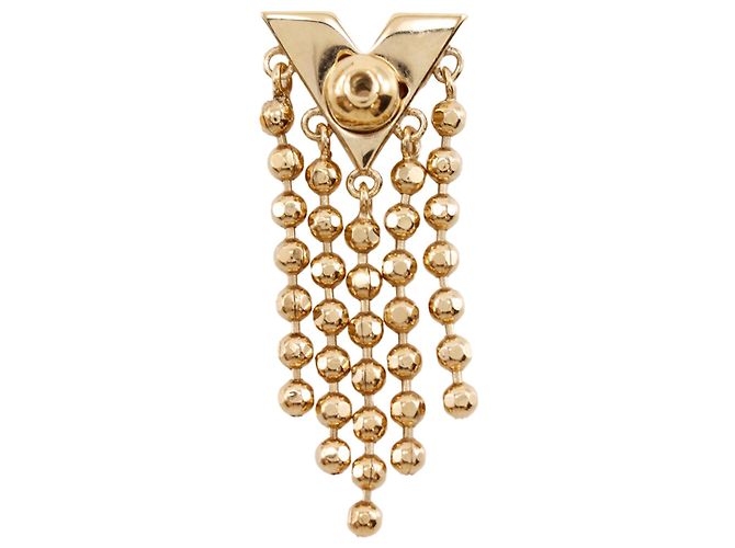 Orecchini Louis Vuitton Gold Gold Plated Essentials V Skin Push Back D'oro - vista 9