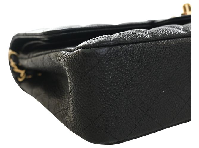Chanel Black Medium Classic Caviar Double Flap Nero - vista 10
