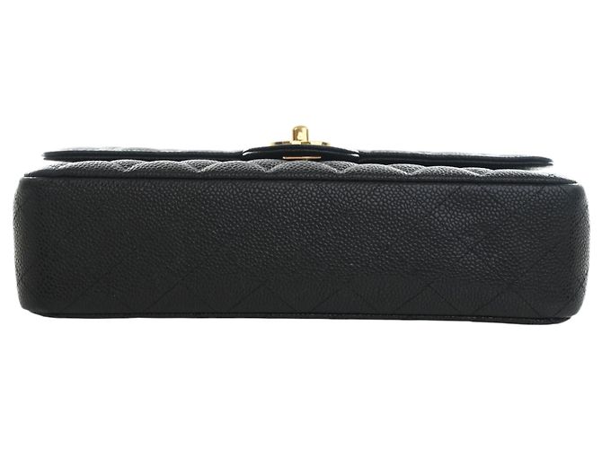 Chanel Black Medium Classic Caviar Double Flap Nero - vista 5