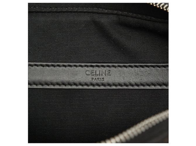 Céline Celine Schwarze Medium Triomphe beschichtete Canvas Umhängetasche - Ansicht 5