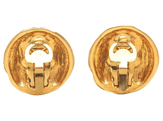 Orecchini a clip Chanel Gold CC placcati in oro D'oro - vista 2