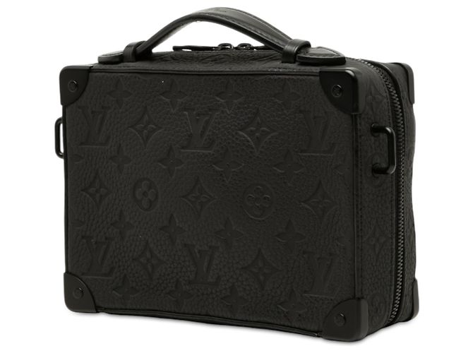 Louis Vuitton Black Monogram Taurillon Handle Soft Trunk Nero - vista 2
