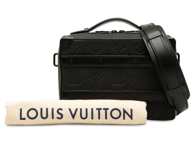 Louis Vuitton Black Monogram Taurillon Handle Soft Trunk Nero - vista 7