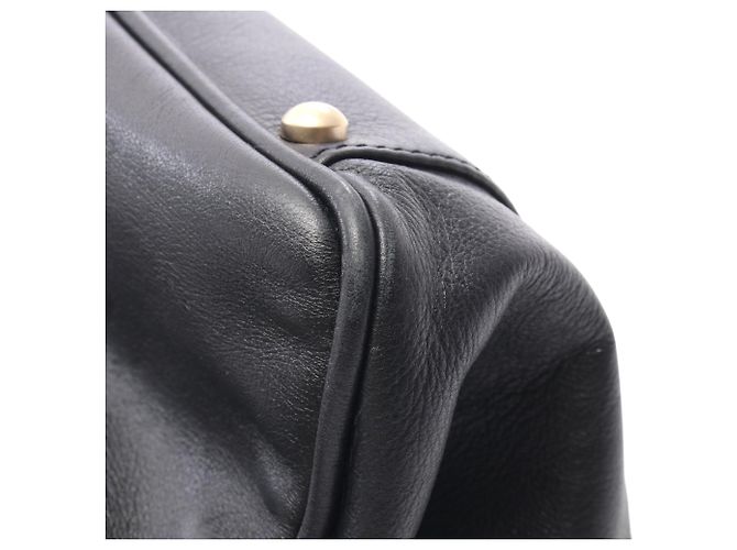 Tote Chanel in pelle d'agnello nera con logo Camelia in rilievo Nero - vista 8
