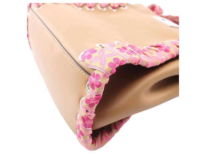 Fendi Mini Ribbon Whipstitch Peekaboo Brown Marrone Cammello - vista 8